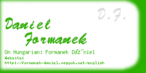 daniel formanek business card